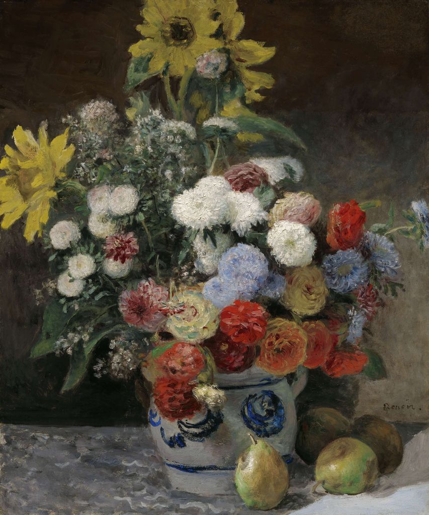 Nature morte, fleurs et fruits - Research - Pierre-August Renoir - WPI