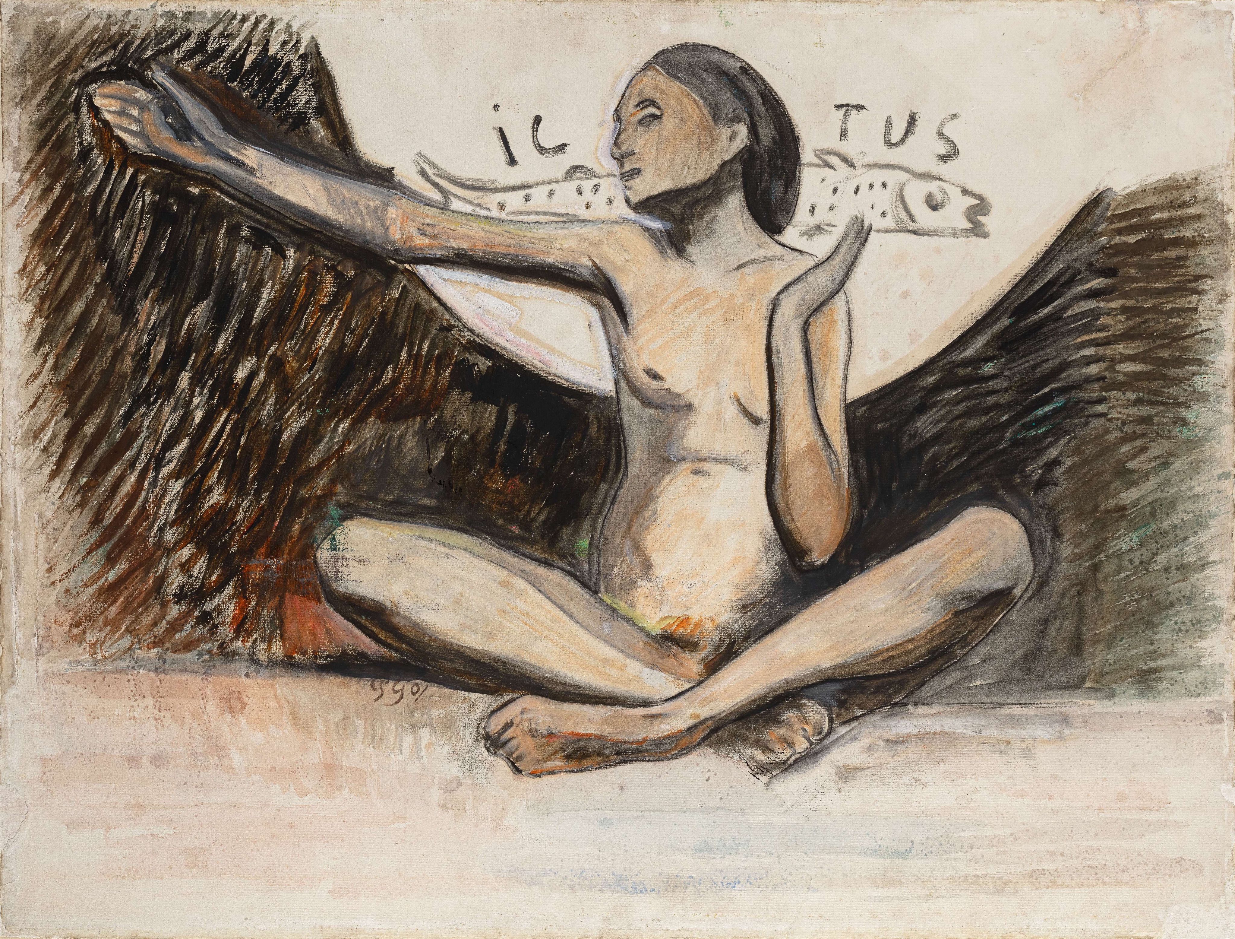 Paul Gauguin, "Ictus" (1889); Aquarela e óleo no papel; Galeria Daniel Malingue.