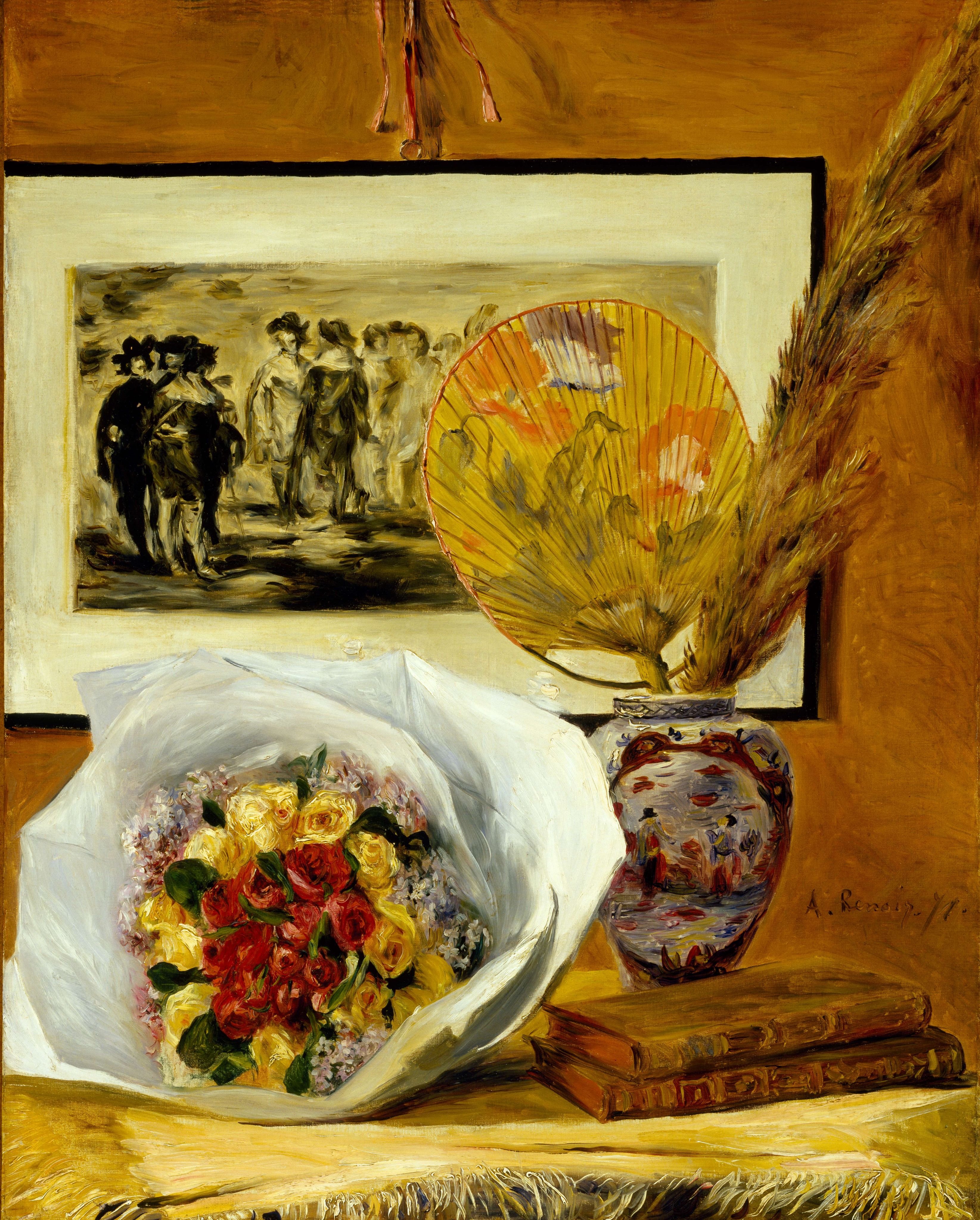 Pierre-Auguste Renoir、NATURE MORTE File:Renoir - NATURE MORTE, FLEURS ET FRUITS, 1889.jpg