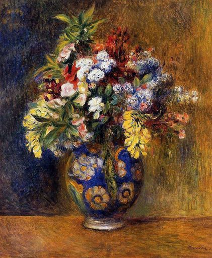 絵画 fleurs de printemps dans un vase 8c6e1ad0-f7d4-4a4b-ba54-